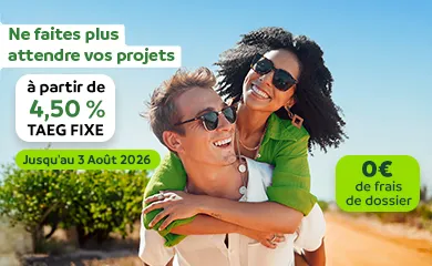 Vos projets n'attendent plus que vous, T A E G fixe à partir de 4,50 %