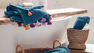Visuel d'une pile de linge de maison